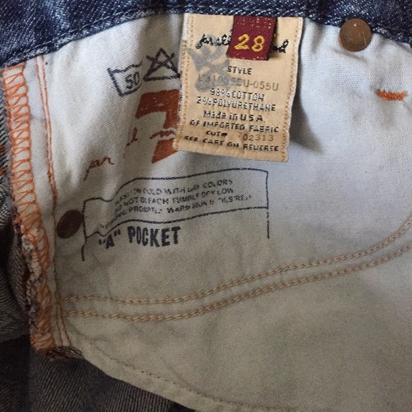 7 FOR ALL MANKIND denim slit front open skirt - Picture 6 of 6